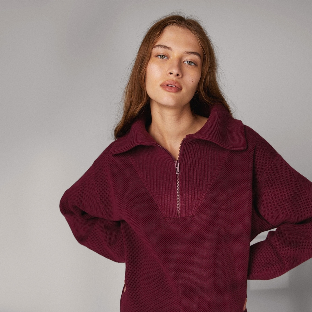 Lunya Cropped Half Zip